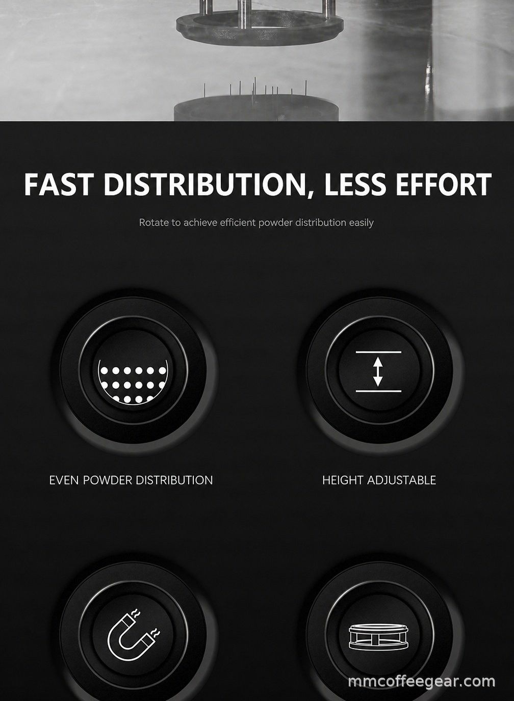 Rotary WDT Needle Distributor — Eleven needles, two adjustments