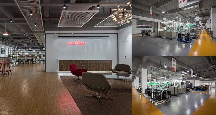 M12 Big Plus Kaffeevollautomat (Bohne in Tasse) — Showroom und Produktionshallen