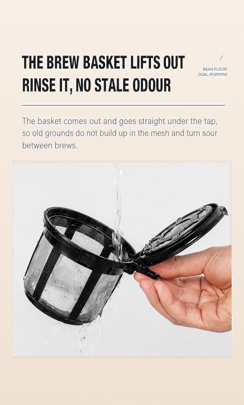 BG-315T Bean to Cup Drip Coffee Machine — The basket comes out